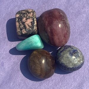 Assorted Polished Gemstones of 5 Evolve Mala